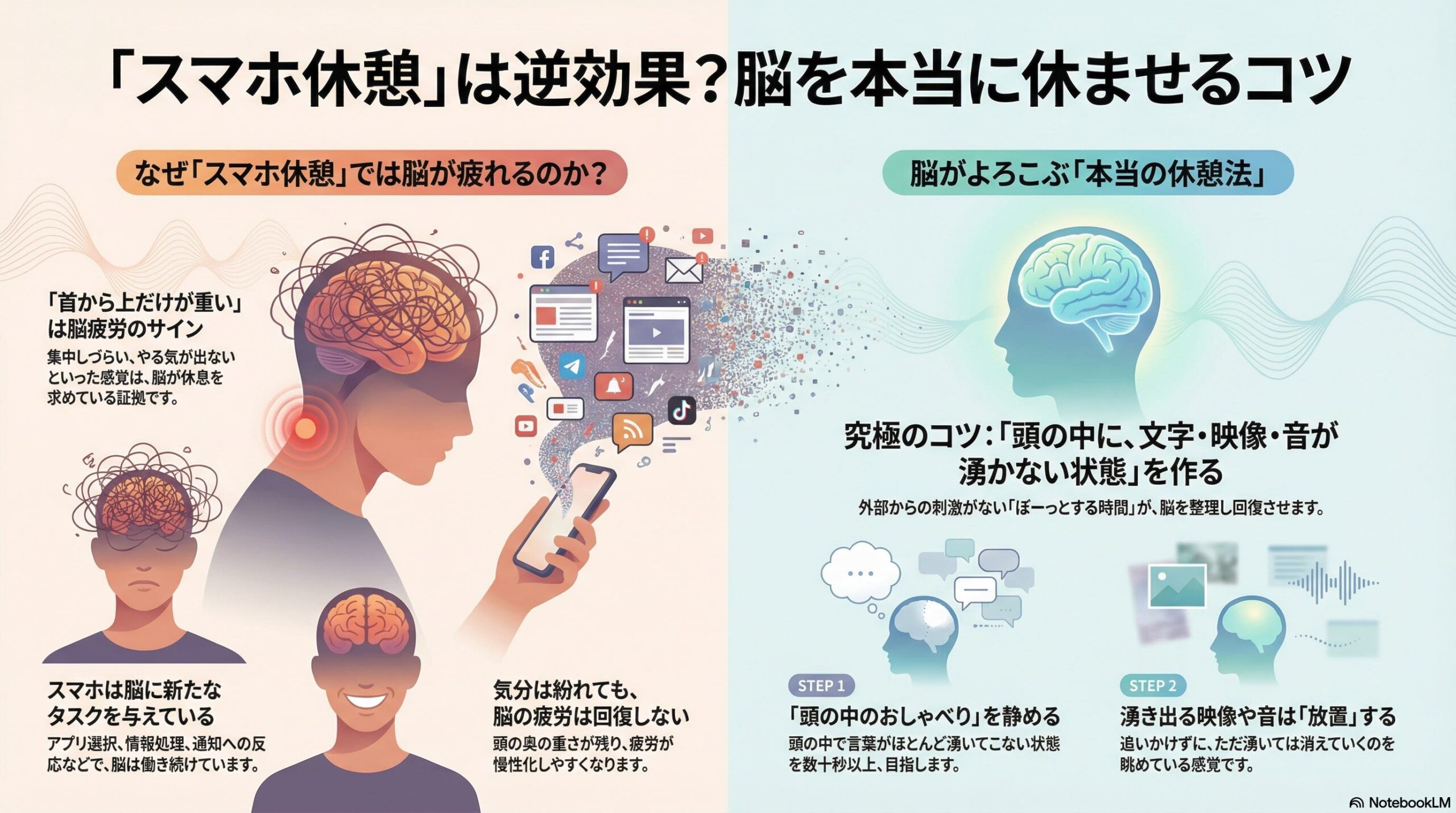 スマホ休憩で本当に頭は休めているのか？