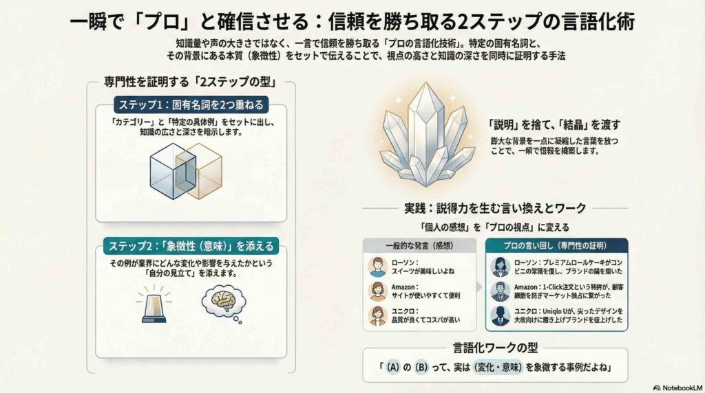 一瞬で「プロ」だと感じさせる言い回し図解
