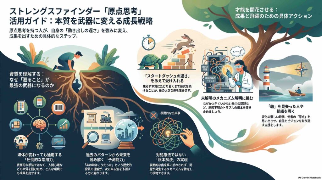 【ストレングスファインダー】「原点思考」の強みを最大限に活かす方法と伸ばし方