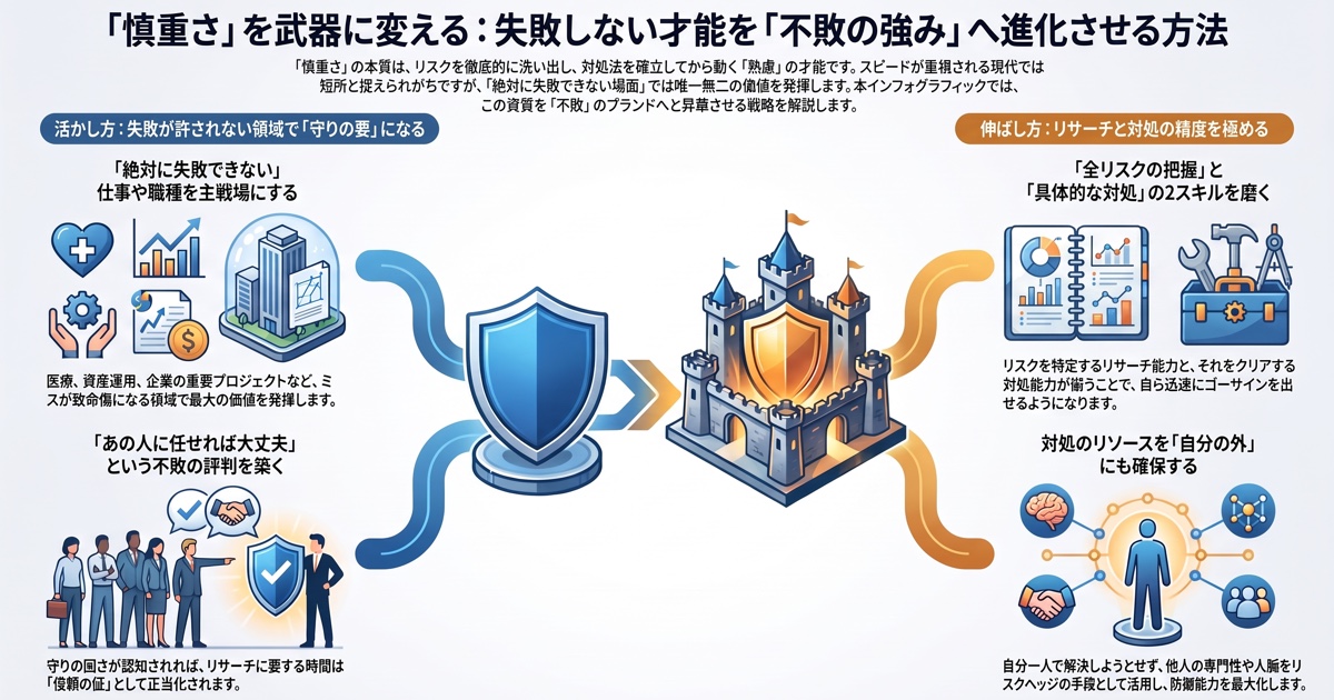 【ストレングスファインダー】「慎重さ」の強みを最大限に活かす方法と伸ばし方